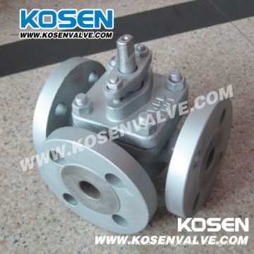 Cast Steel Flanged 3-Way Soft Sealing Plug Valves (X44F)